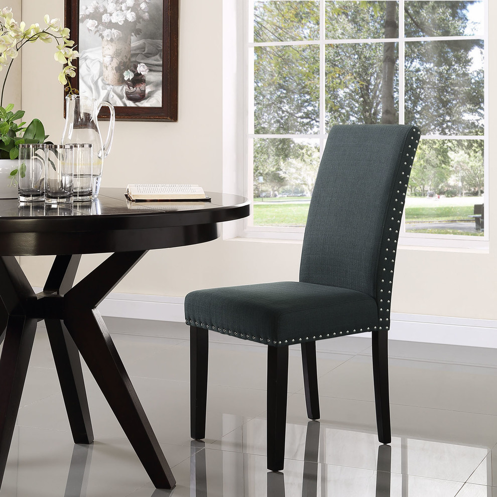 Modern Contemporary Dining Fabric Side Chair  Beige Fabric   Transitional   Dining Chairs   by House Bound  Houzz