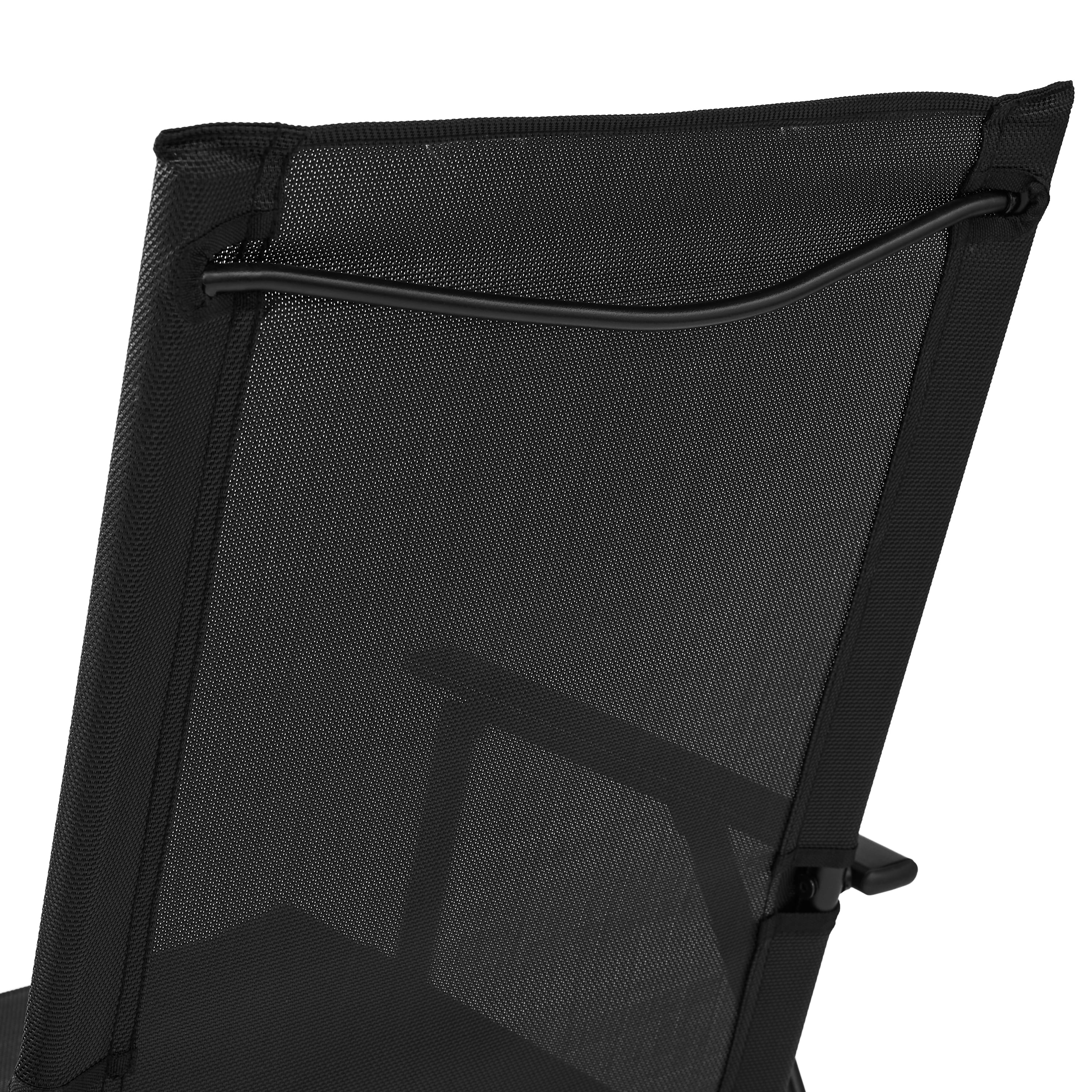 Mainstays Greyson Square Set of 2 Outdoor Patio Steel Sling Folding Chair, Black