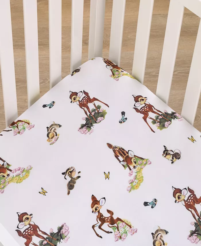 Disney Vintage-Like Bambi Fitted Crib Sheet