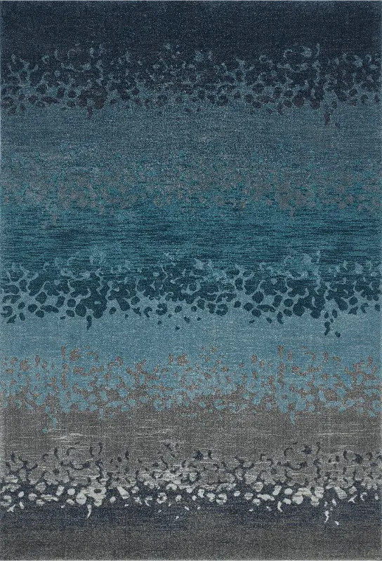 Geneva 5 x 8 Ombre Blue and Gray Area Rug