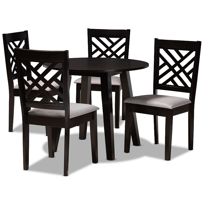 Baxton Studio Lilly Gray 5-Piece Dining Set