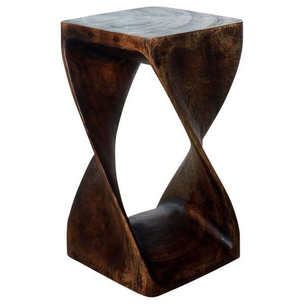 Haussmann? Original Wood Twist Stool 10 X 10 X 18 In High Mocha Oil - 10