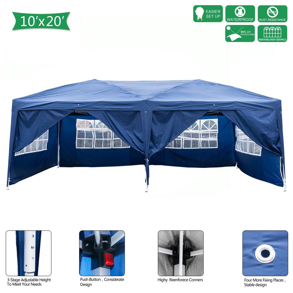 Ktaxon 10' X 20' Outdoor Pop Up Canopy Gazebo Cover Wedding Party Tent Blue