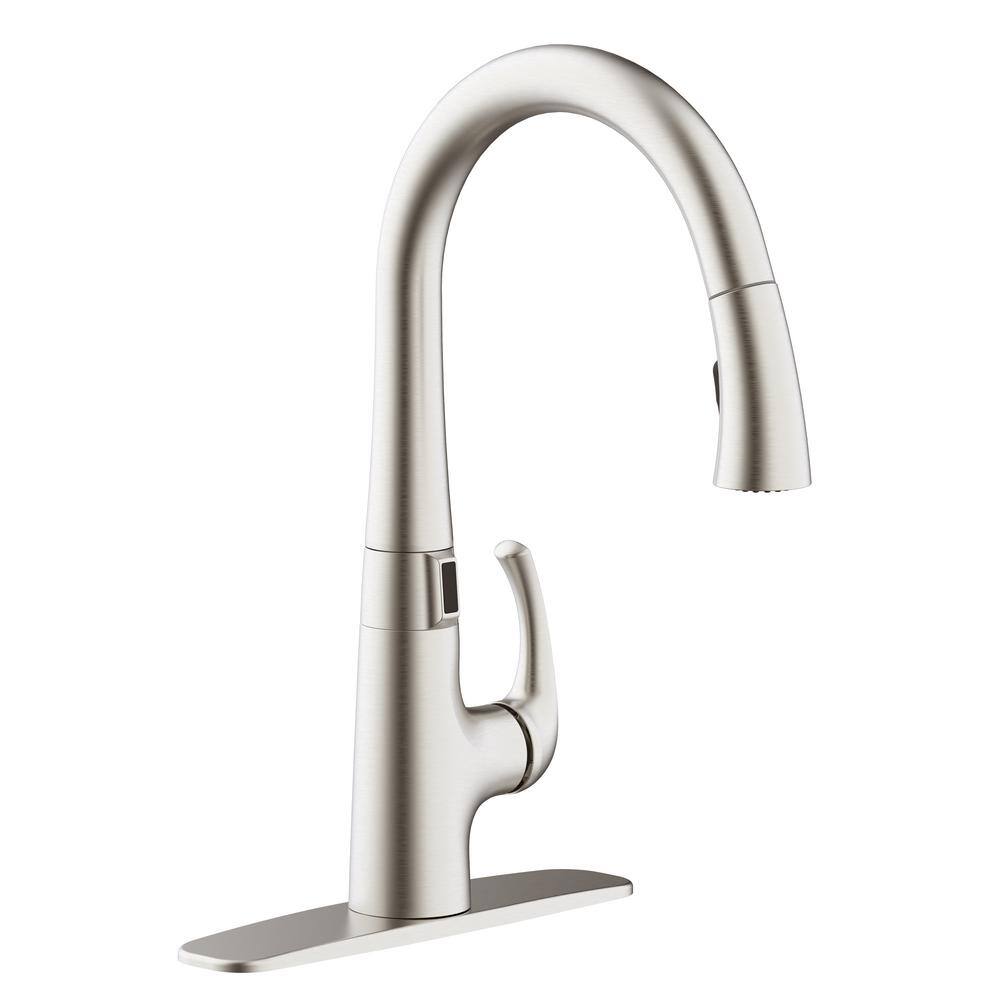 Glacier Bay Breese Single-Handle Touchless Pull Down Sprayer Kitchen Faucet in Spot Resist Stainless HDQE1210001SP