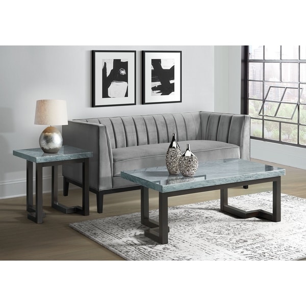 Picket House Furnishings Cypher Marble Rectangular Coffee Table