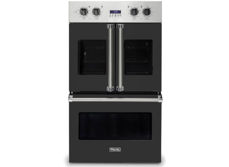 Viking 7 Series 30-Inch Electric Double French-Door Oven in Cast Black