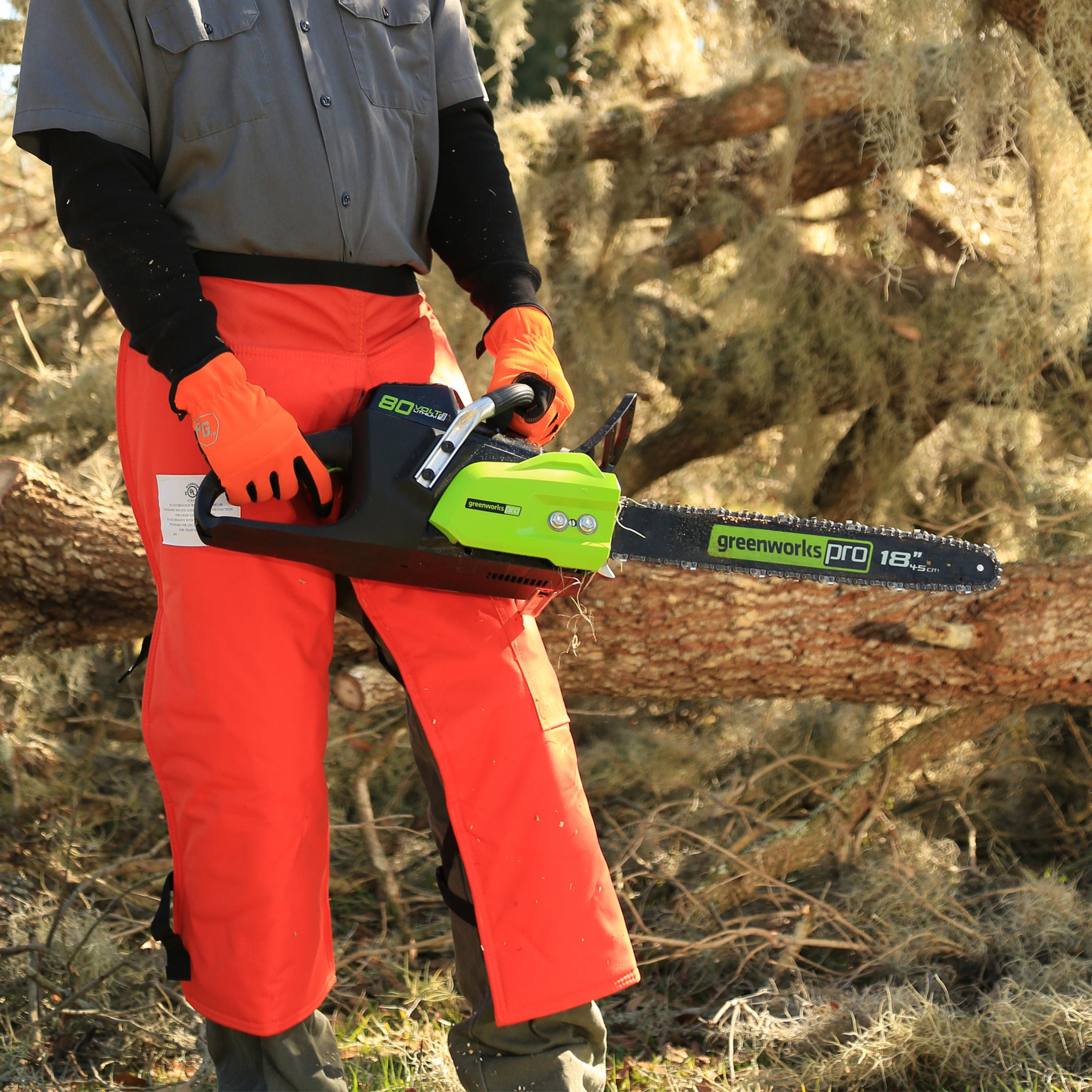 80V 18-Inch Cordless Chainsaw  Battery | Greenworks Tools