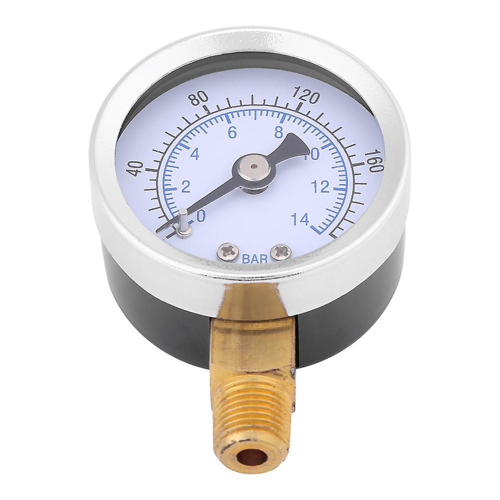 0-200psi 0-14bar Hydraulic Water Pressure Gauge 40mm Dial Meter 1/8