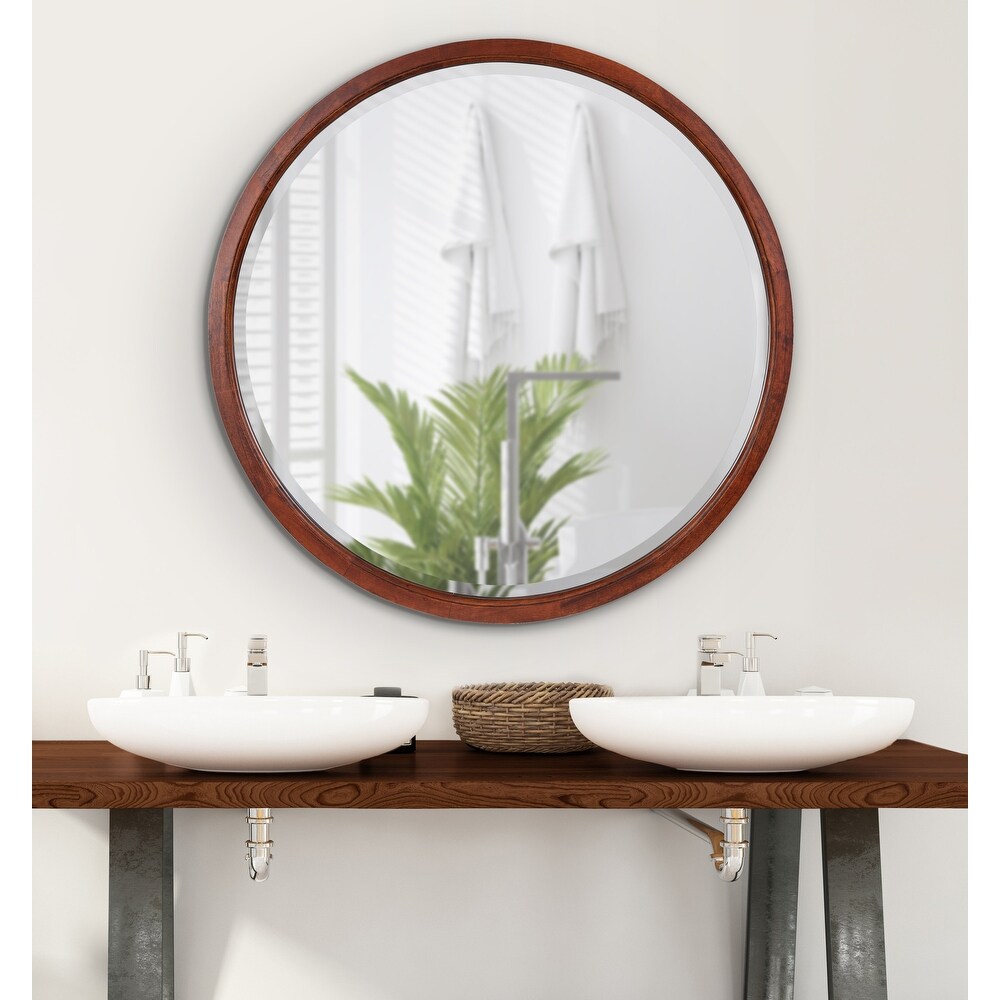 Kate and Laurel Hogan Round Framed Wall Mirror