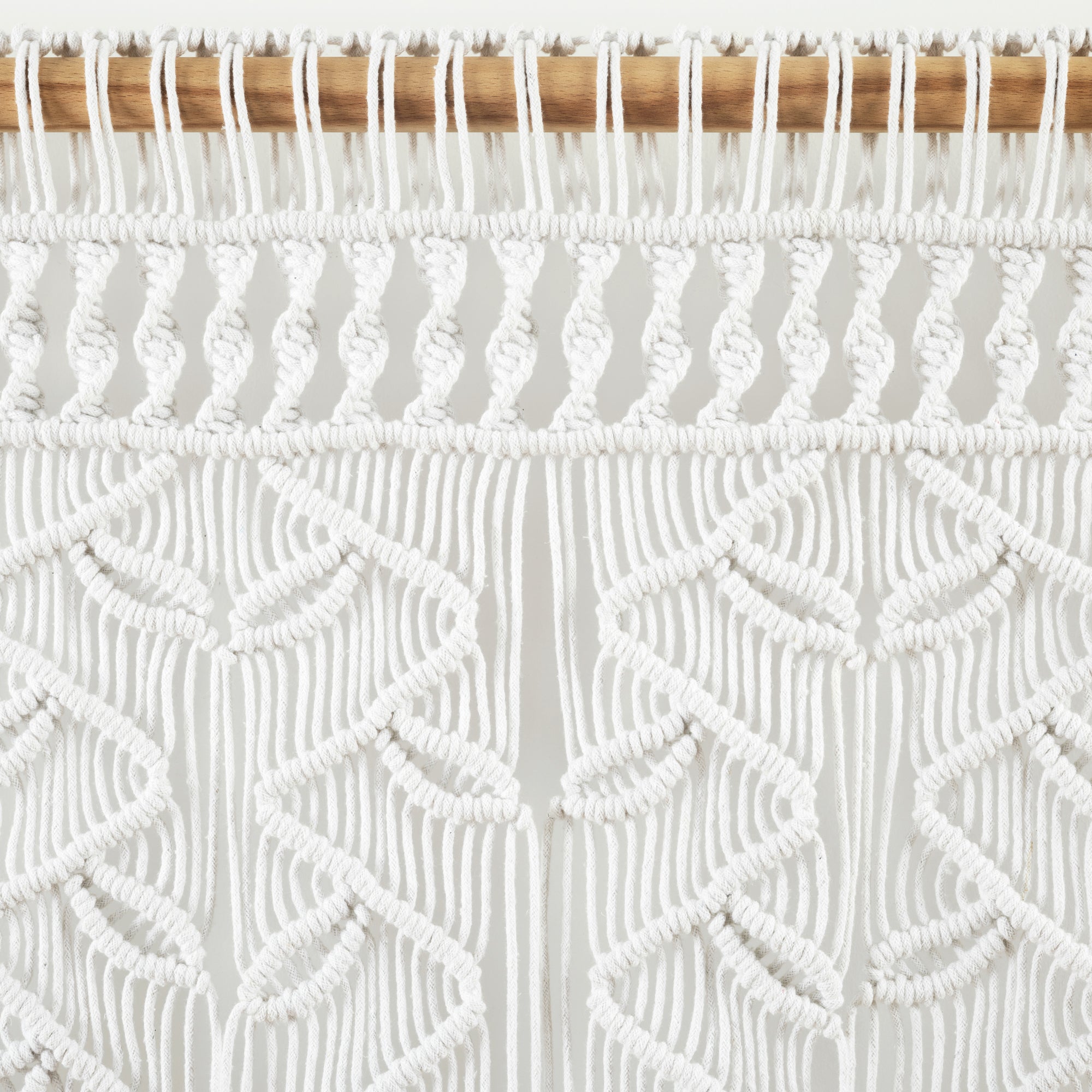 Boho Macrame Leaf Cotton Valance