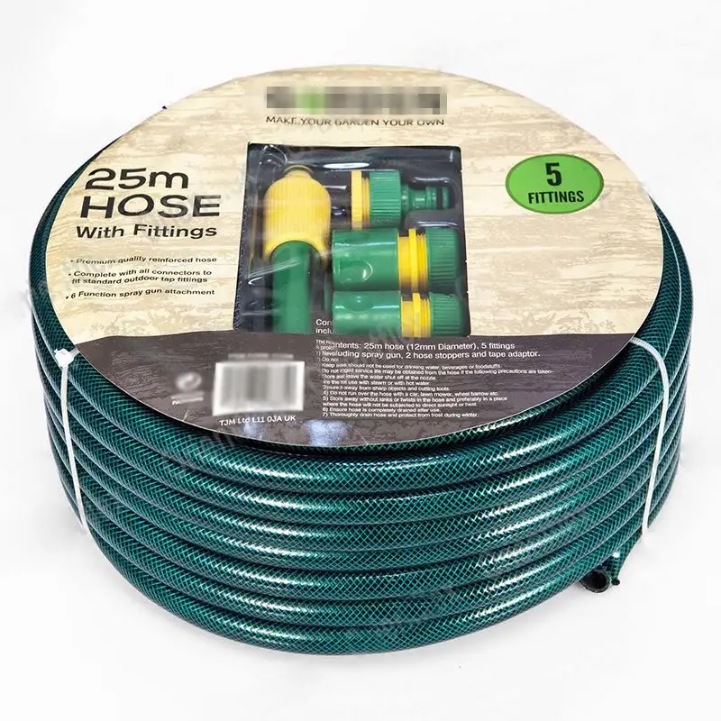 Factory Supply Transparent Braided  Hose/ Pipe PVC Fiber Reinforced Water Hose Plastic Fiber Hose/