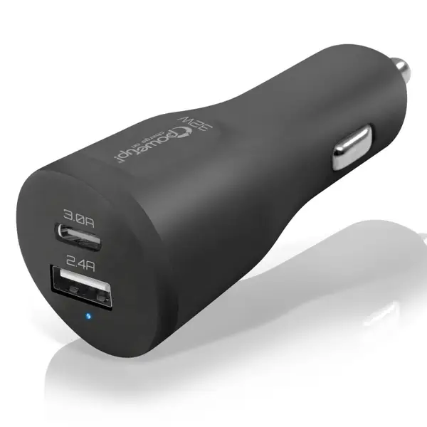 Power Up 2-Port 32W USB Charger Car Plug