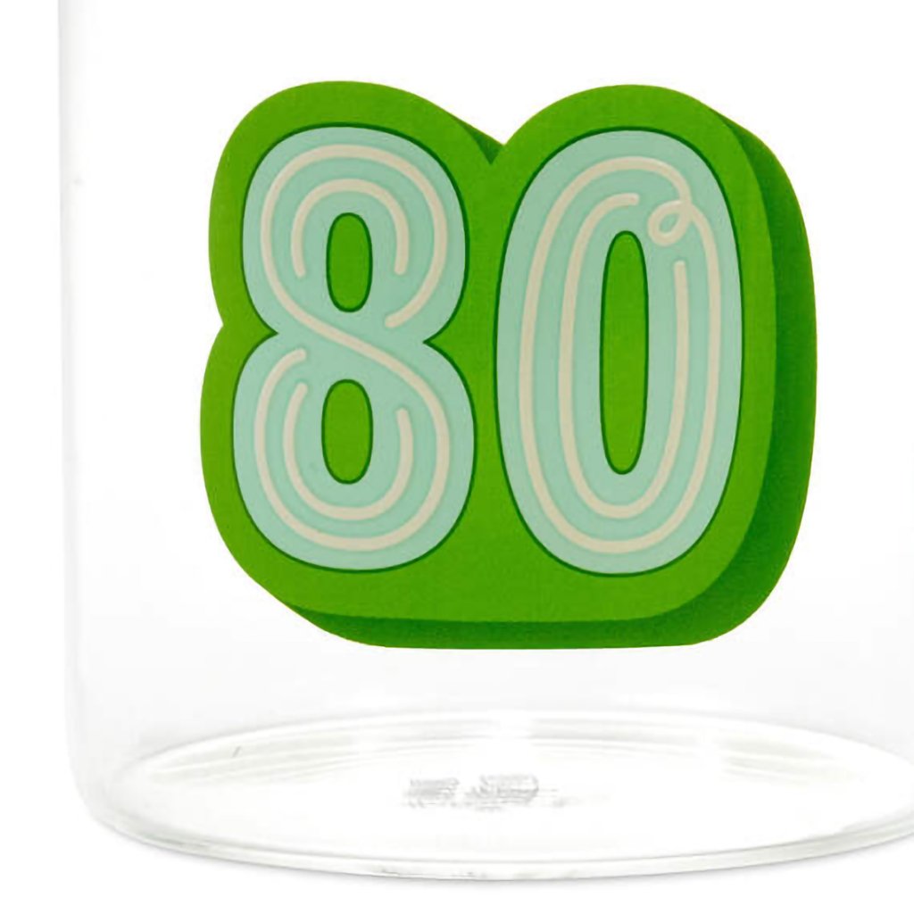 Hallmark  Glass 80th Birthday Mug, 17.5 oz.