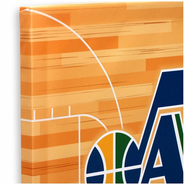 Nba Utah Jazz Court Canvas Wall Sign