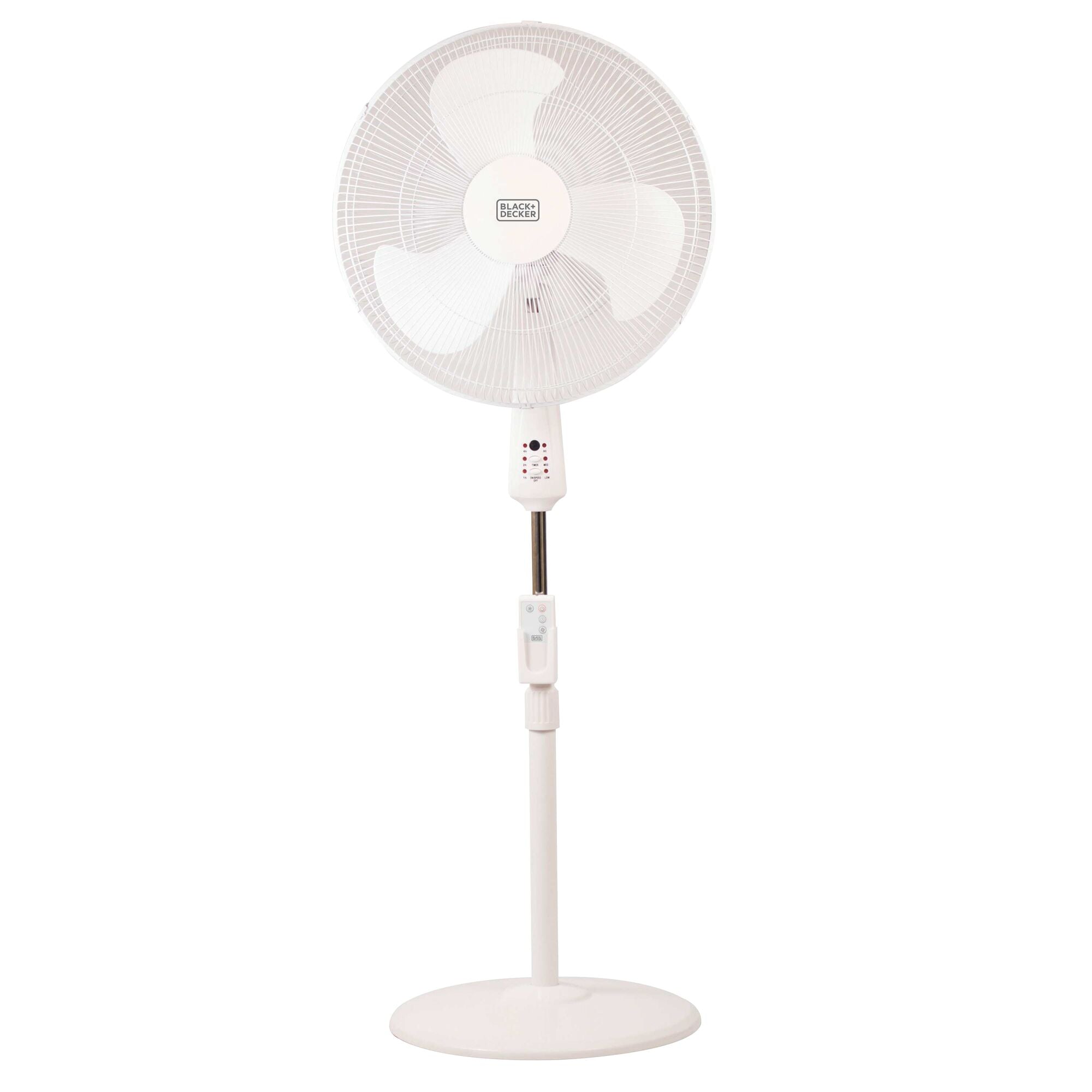 18 In. Stand Fan With Remote, White