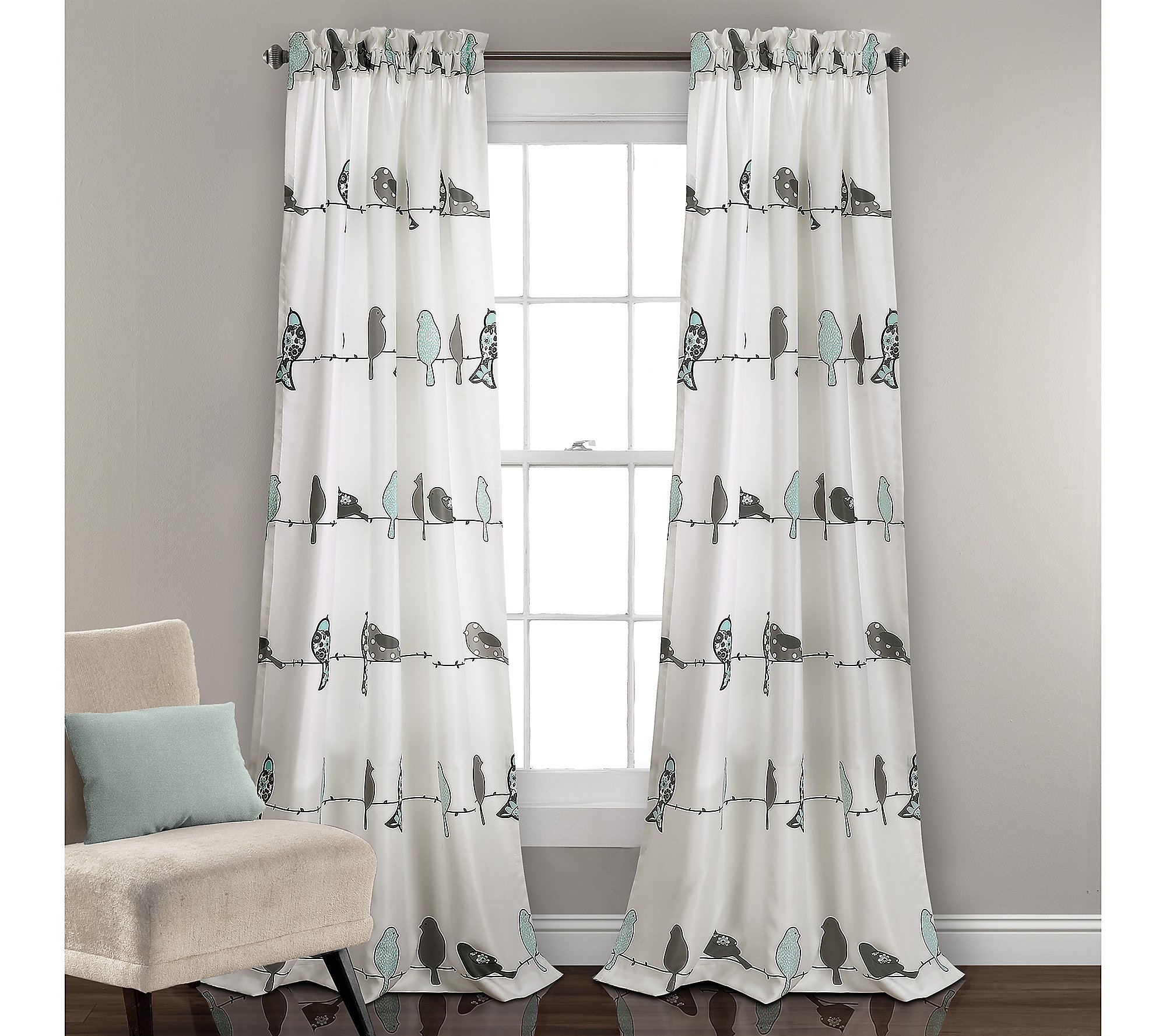 Rowley Birds Room Darkening Window Curtains byLush Decor