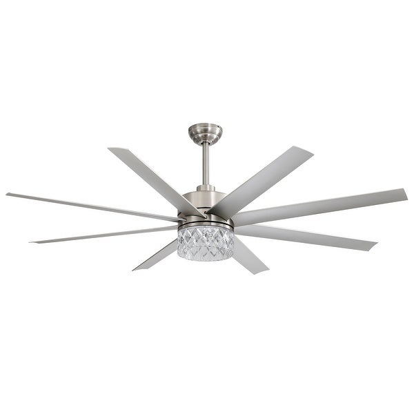 65 In LED Ceiling Fan with Light and Remote Control(Brushed Nickel) Shopping - The Best Deals on Ceiling Fans | 41561557