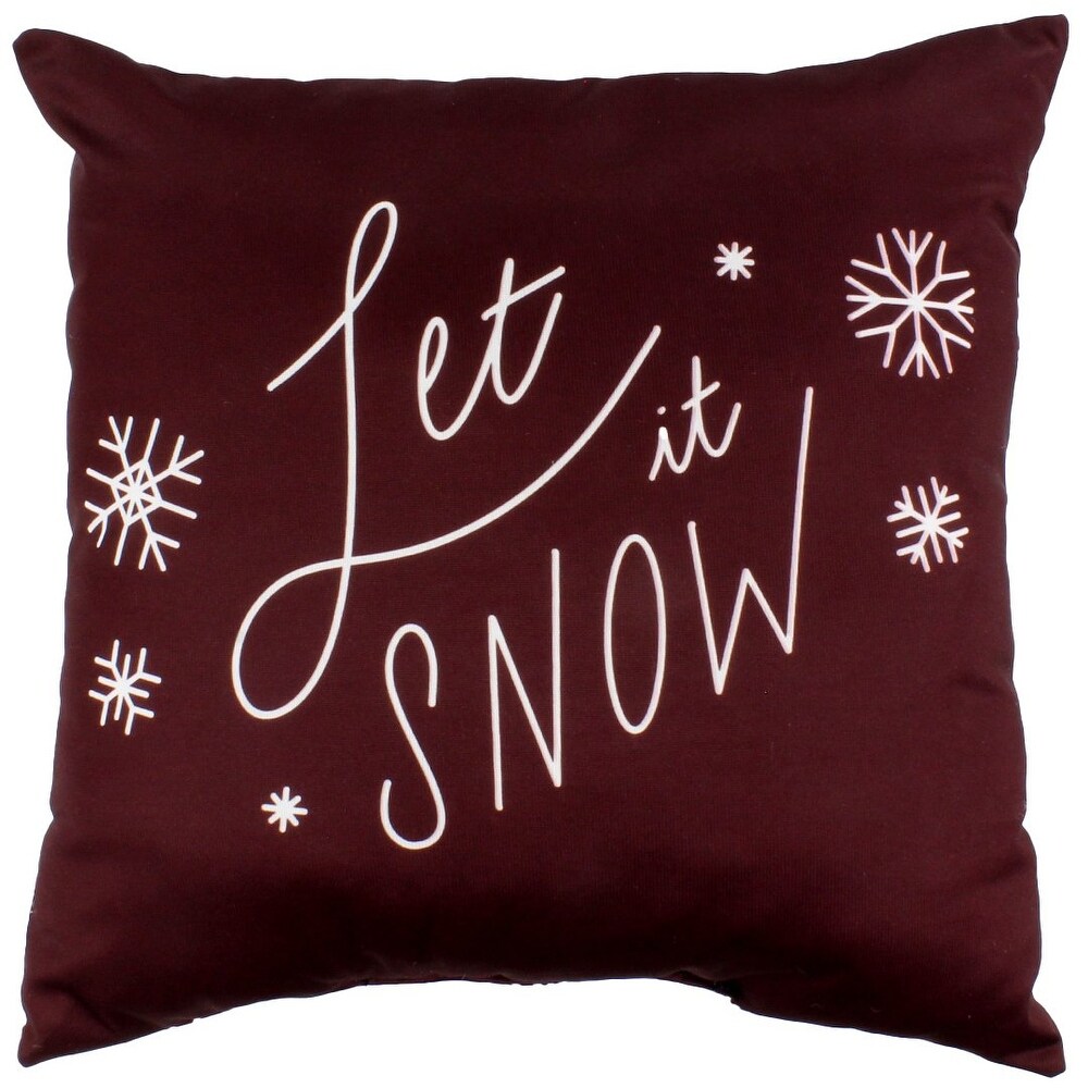 Let It Snow Reversible Pillow