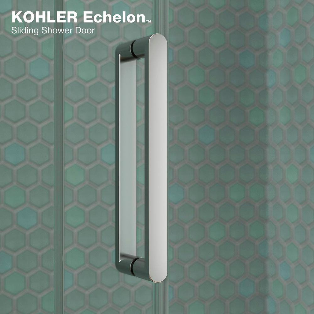 KOHLER Echelon 59.75 in. W x 71.75 in. H Sliding Frameless Shower Door in Bright Polished Silver K-R707621-8L-SHP