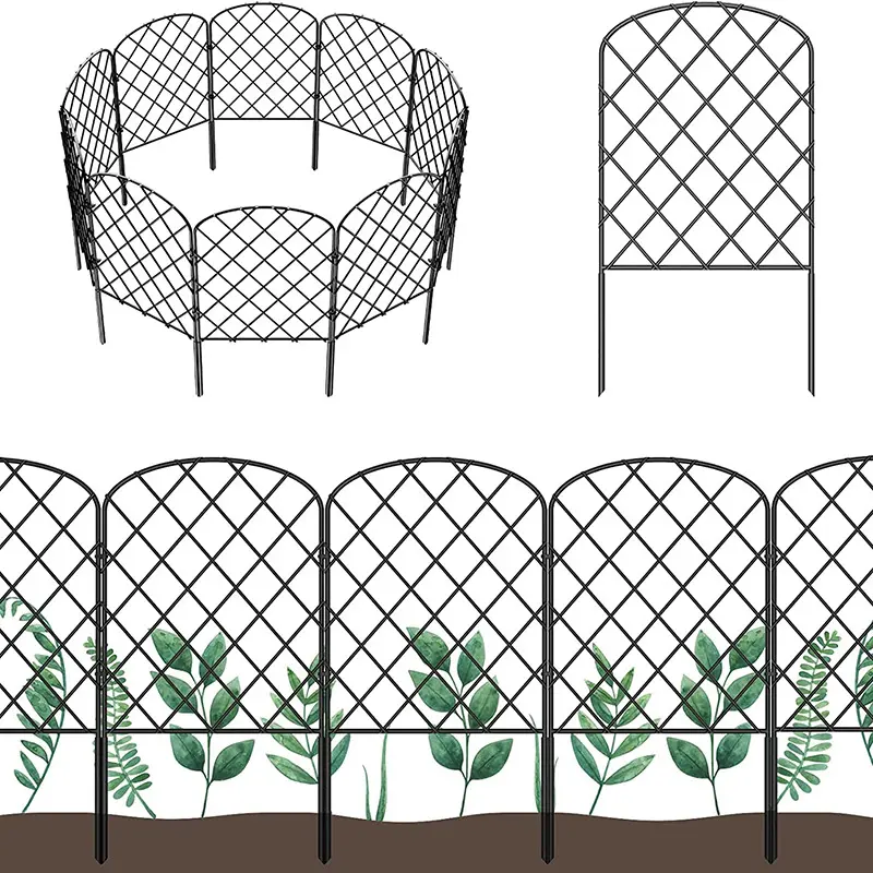 Welded mesh fence High Quality metal confriendly outdoor decoration black garden pane fence