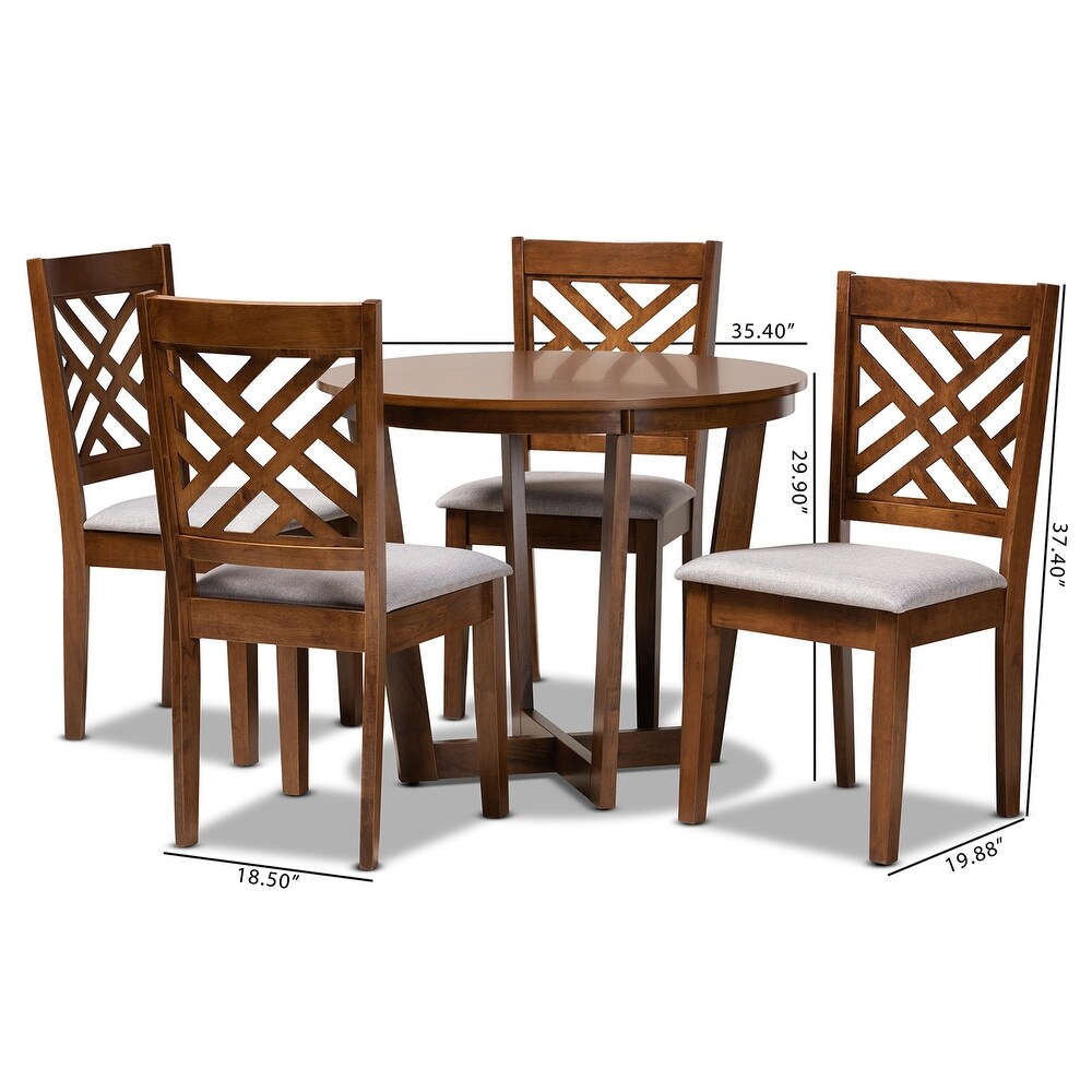 Alena Modern and Contemporary 5 Piece Dining Set