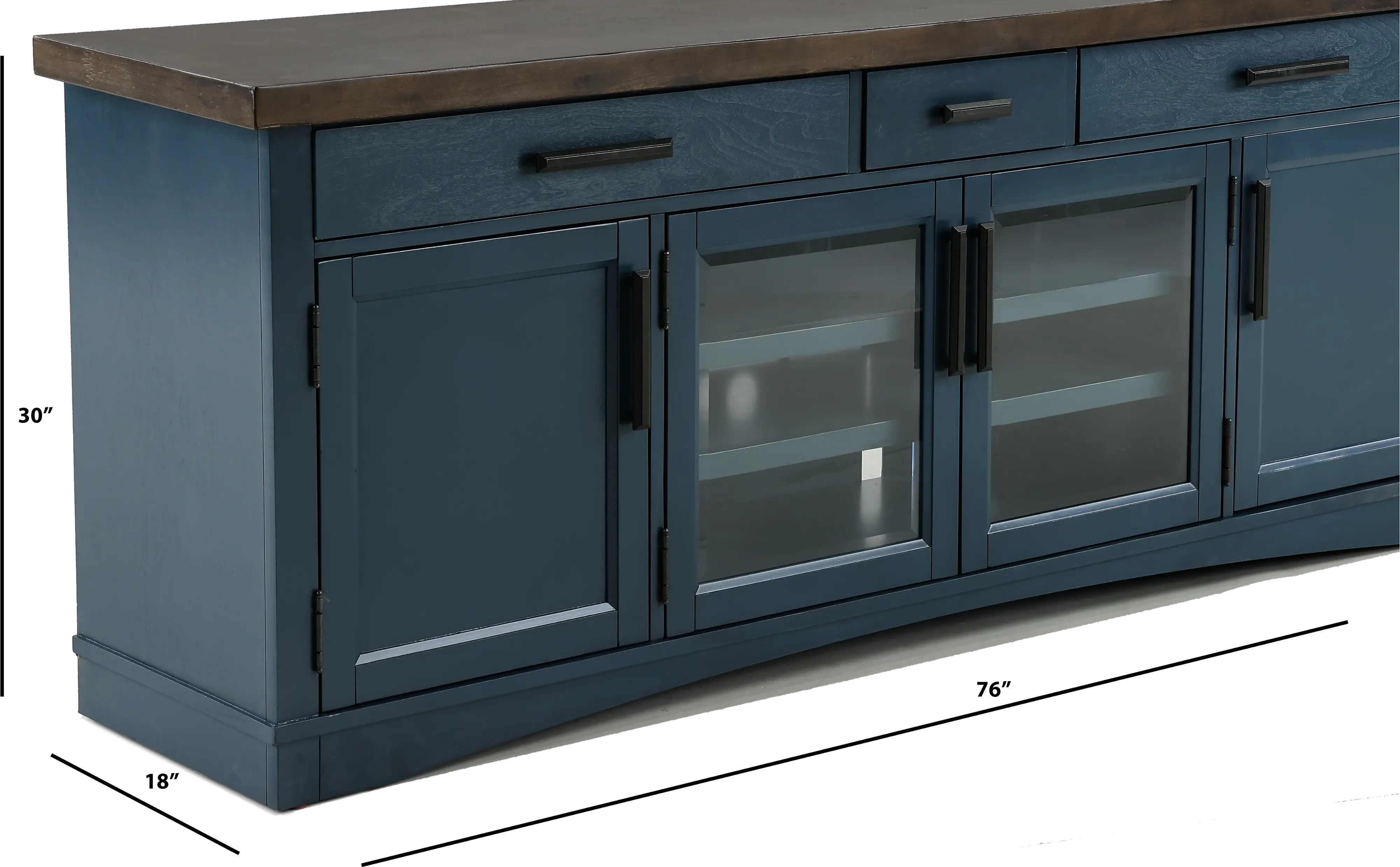 Amy Denim Blue 76 TV Stand