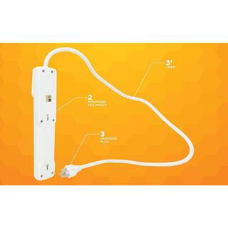 Woods 6-Outlet Surge Strip with 3 ft. Cord 41492