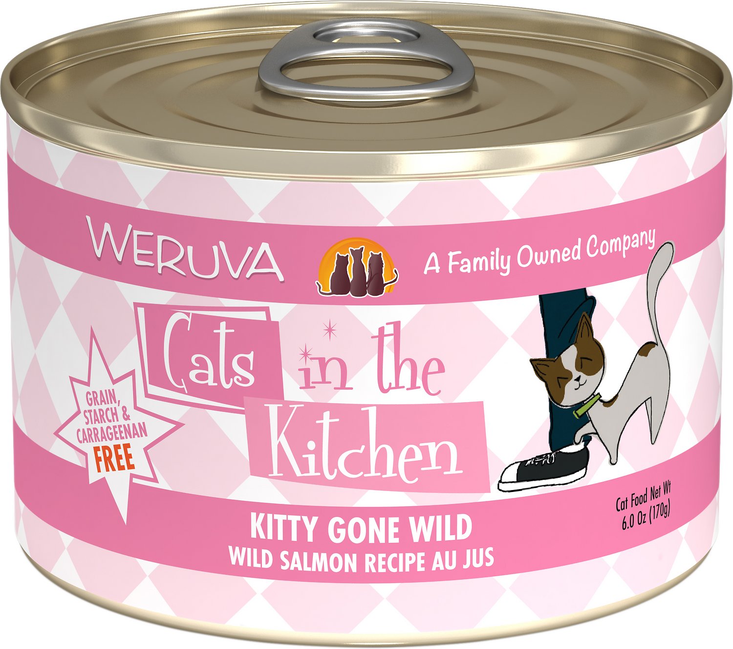 Weruva Cats In The Kitchen Kitty Gone Wild Salmon Recipe Au Jus Grain