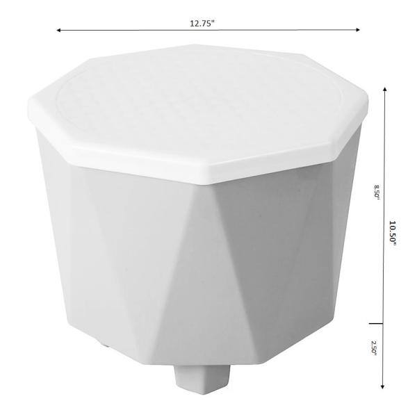 Basicwise Plastic 2-in-1 Storage Step Stool QI003398