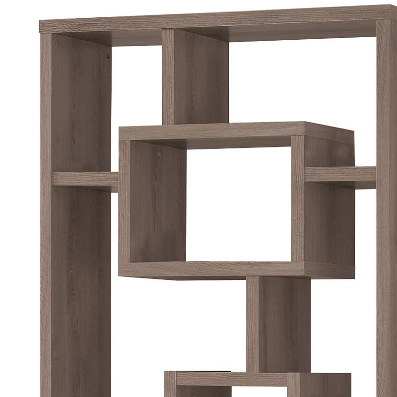 Splendid Geometric Cubed Rectangular Bookcase， Gray