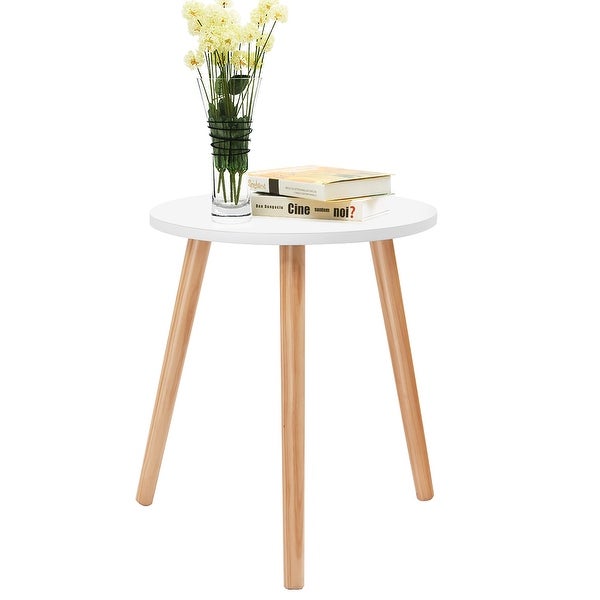 Elegant Round Coffee Side Table with Stable Legs for Home and Office