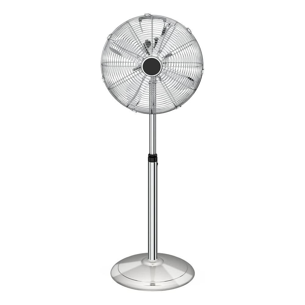 16 in. 3 Fan Speeds Pedistal Fan in Silver with Adjustable Heights 16IGHDB3