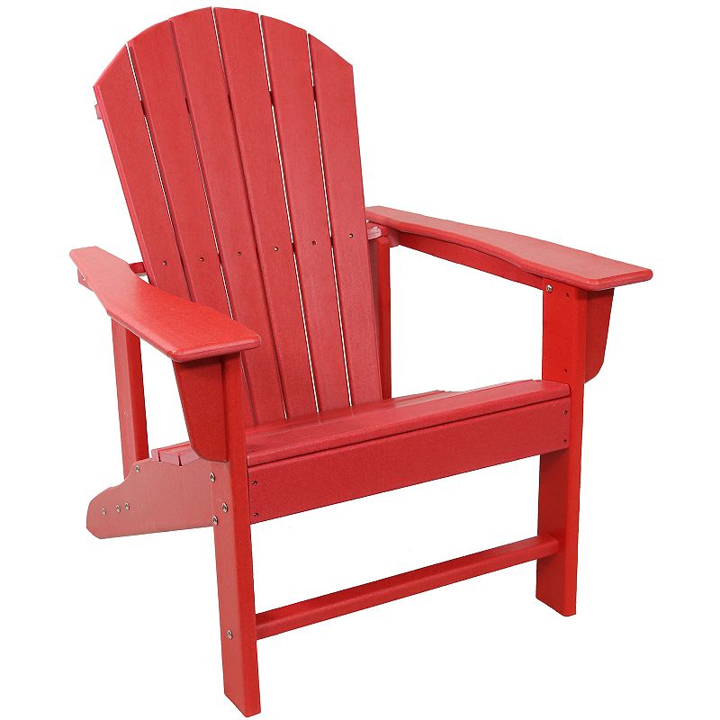 Sunnydaze All-Weather， Upright， Raised Outdoor Adirondack Chair