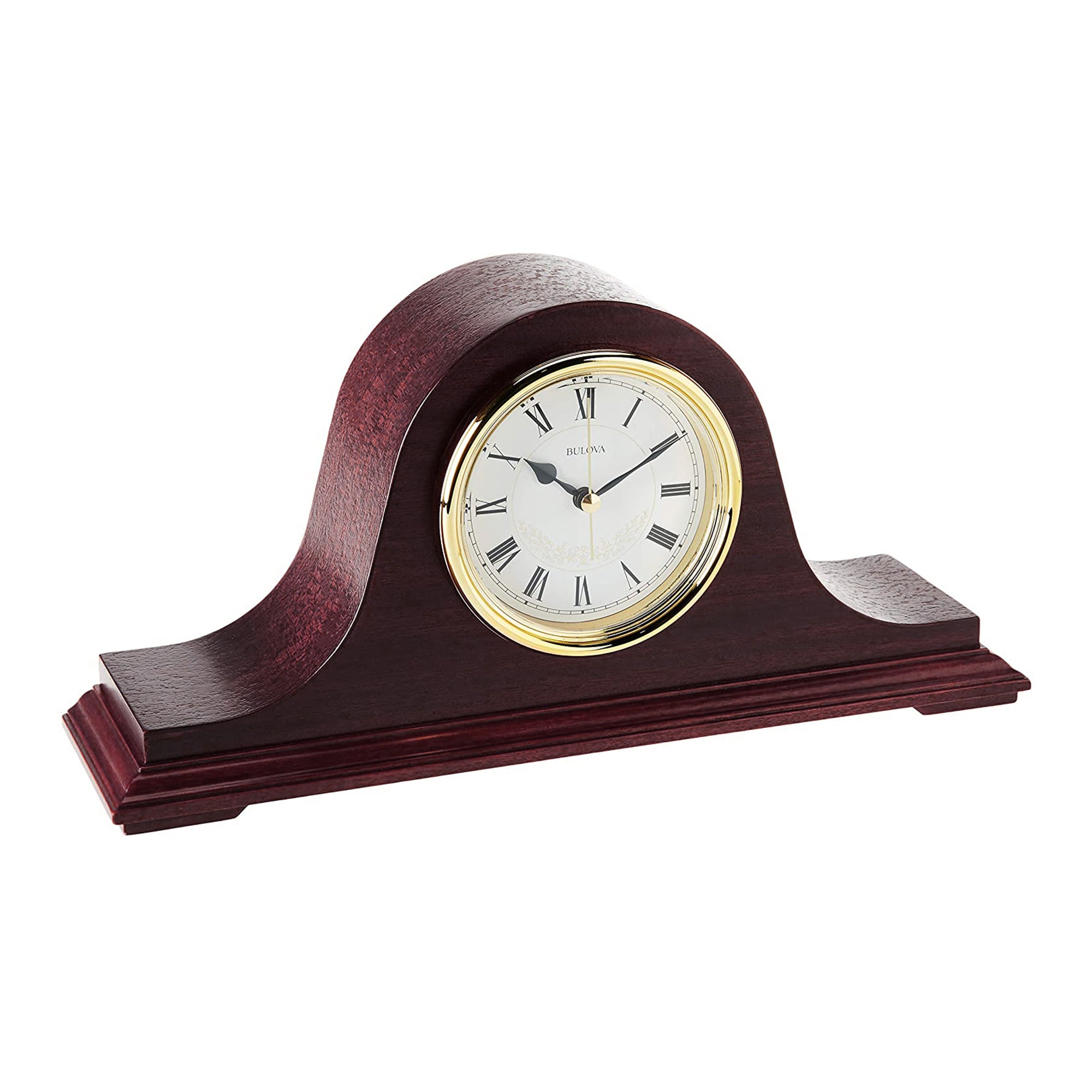 Bulova Clocks B1929 Annette II Wooden Westminster Chiming Mantel Clock, Walnut