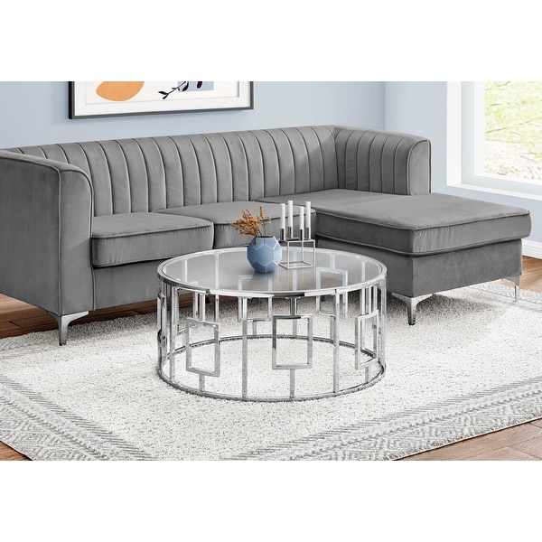 Coffee Table， Accent， Cocktail， Round， Living Room， 36