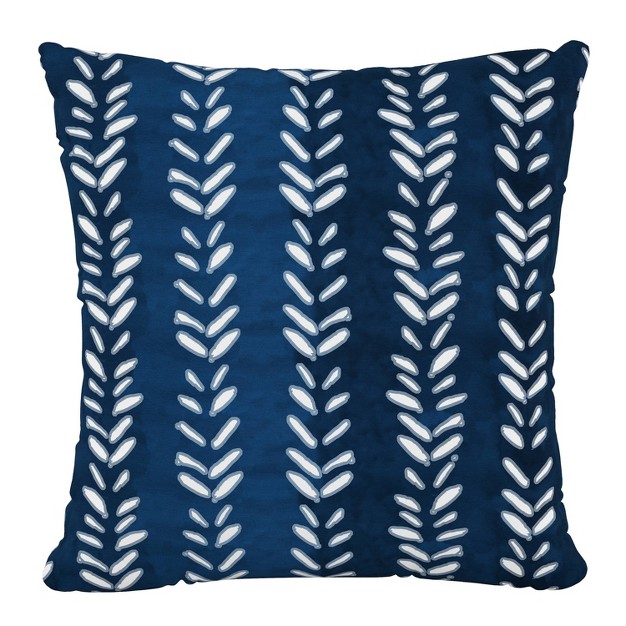 Skyline Furniture Square Outdoor Throw Pillow Flutter Shibori Indigo