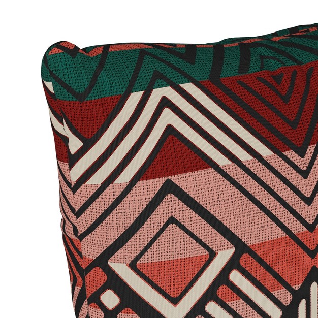 Skyline Furniture Square Outdoor Throw Pillow Mercado Weave Multi