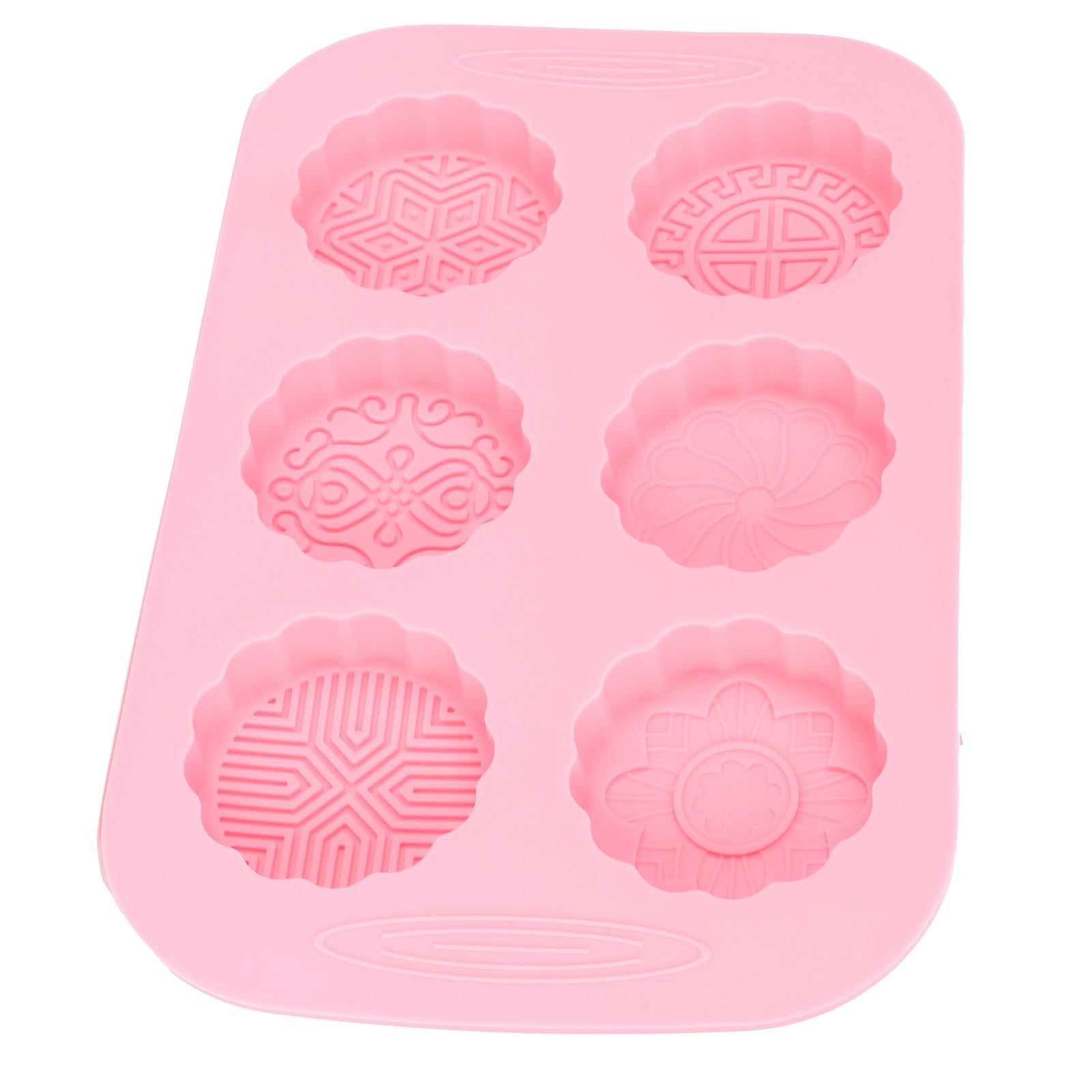 6grid Mooncake Silicone Mold Diy Baking Handmade Soap Mold For Dessert Kitchen Tool