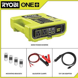 RYOBI ONE+ 18V 800-Watt Max 12V Automotive Power Inverter with Dual USB Ports RYi8030A