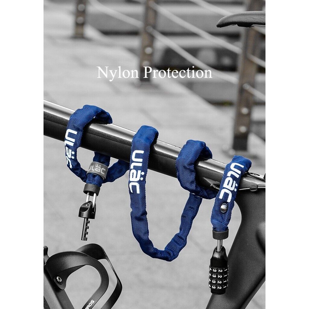 ULAC 4-Digit Bike Lock Bicycle Password Chain Lock Anti-theft Padlock Security