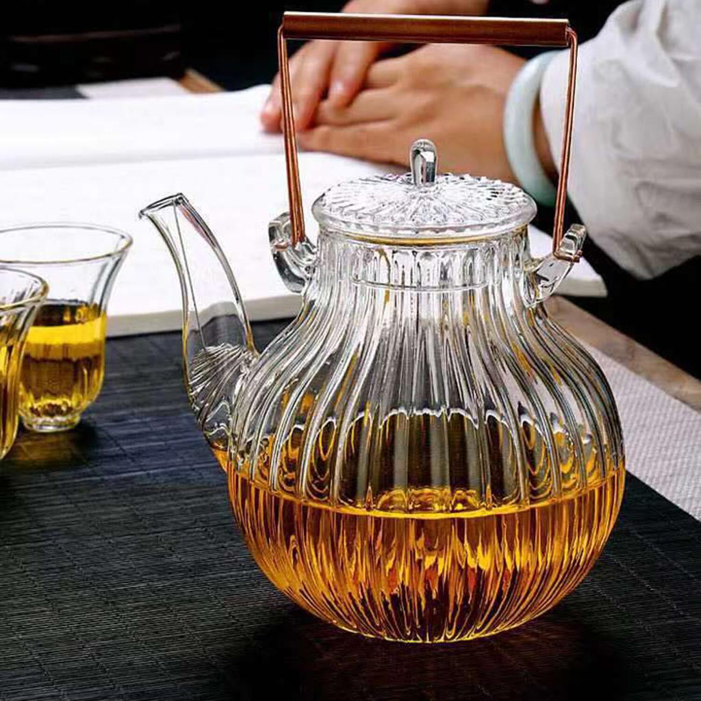 Transparent Teapot Large Capacity Handmade Maker Heat Resistant for Flowering Tea Chinese Puer Tea office and home Kitchen Accessories