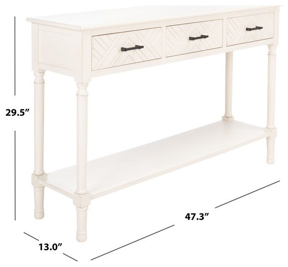 Peyton 3 Drawer Console Table   Traditional   Console Tables   by Safavieh  Houzz