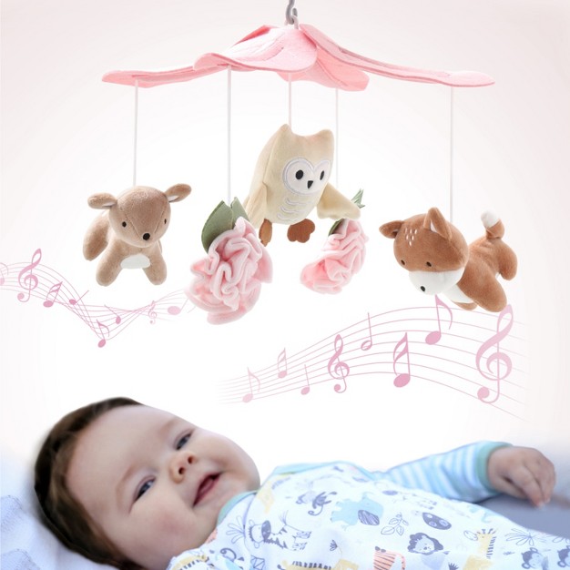 The Peanutshell Baby Musical Crib Mobile Little Forest Girl