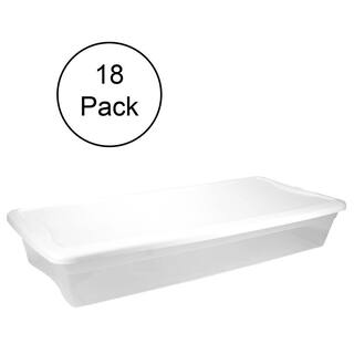 Sterilite 41 Qt. Under the Bed Latching Tote Storage Box Container (18-Pack) 18 x 19608006