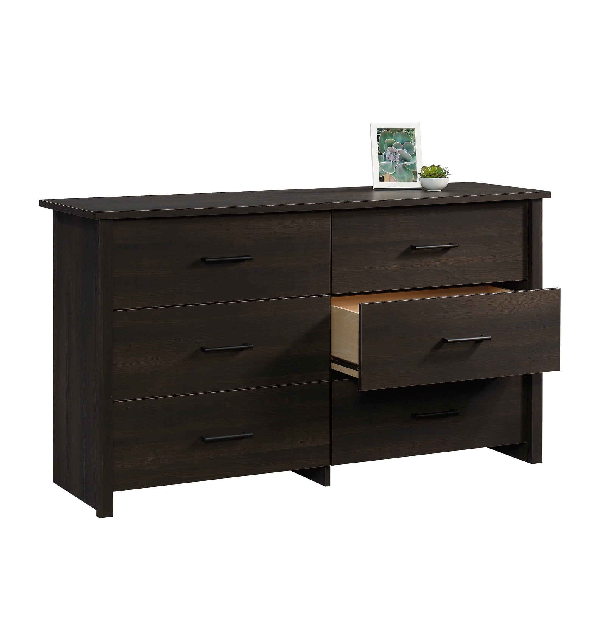 Mainstays Hillside 6-Drawer Dresser, Espresso Finish