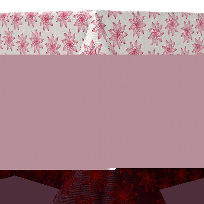 Square Tablecloth， 100% Cotton， 60x60， Modern Pink Design Pattern