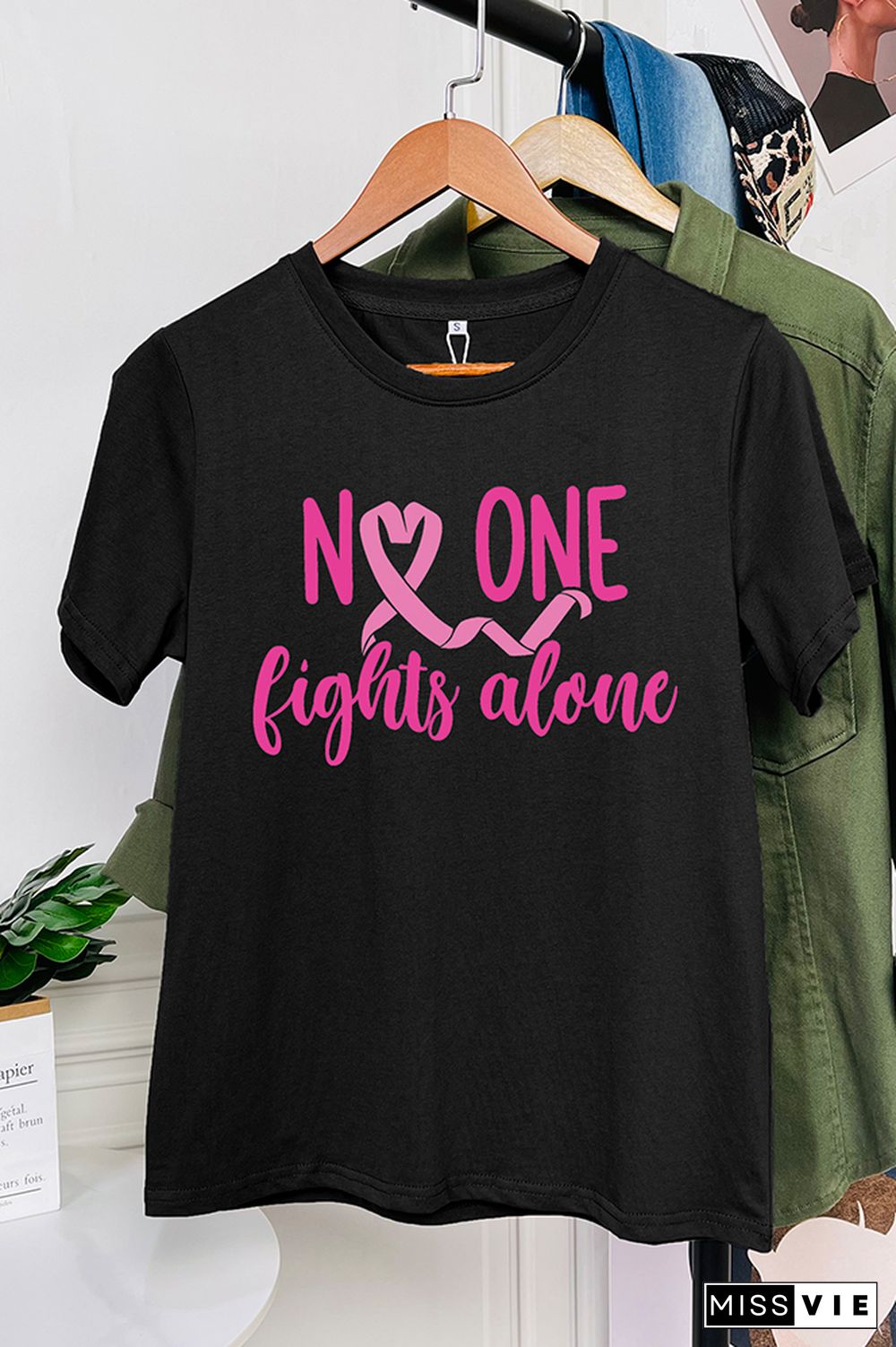 No One Fights Alone Graphic Tee Wholesale