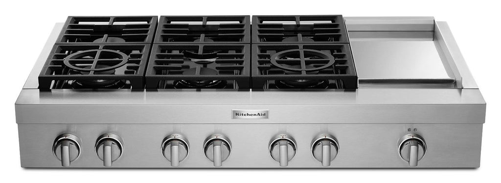 KitchenAid KCGC558JSS 483939 6Burner CommercialStyle Gas Rangetop with