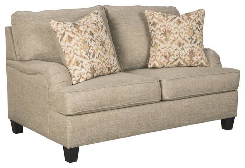 Signature Design by Ashley Almanza Loveseat in Wheat   Transitional   Loveseats   by Homesquare  Houzz