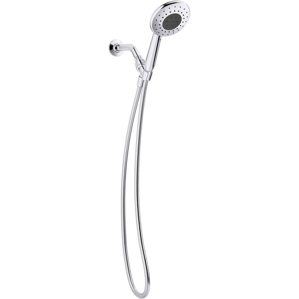 KOHLER Daisyfield 6-Spray 1.75 GPM 4.9375 in. Wall-Mount Handheld Shower Head in Polished Chrome K-R24611-G-CP